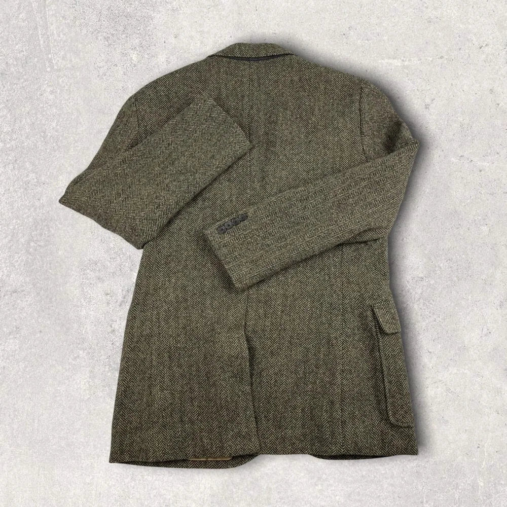 J. Crew NWT Men’s Yorkshire Tweed Brown Herringbone Wool Clayton Sportcoat 40R - Picture 11 of 12
